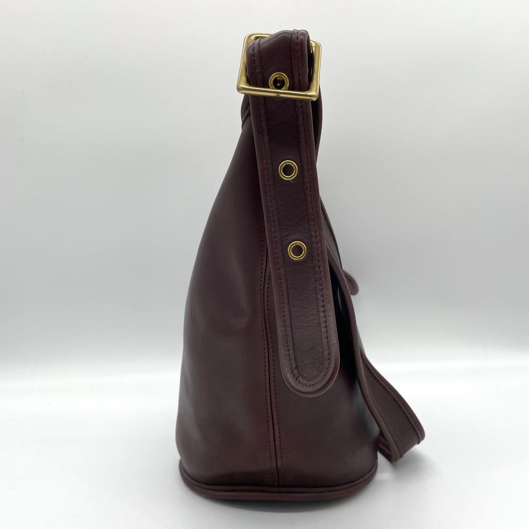 【極美品】オールドコーチ　ショルダーバッグ　バケツ　グラブタンレザー　茶　USA