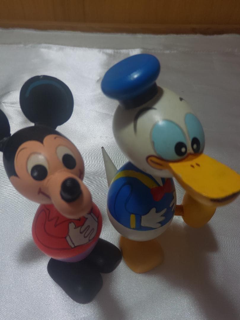 超レア ビンテージ ディズニー　ドナルドダック 漫画こけし　ミッキー　フィギュア