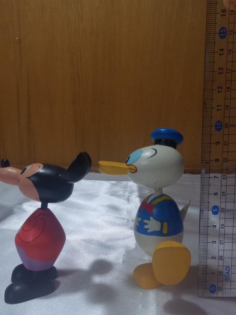 超レア ビンテージ ディズニー　ドナルドダック 漫画こけし　ミッキー　フィギュア