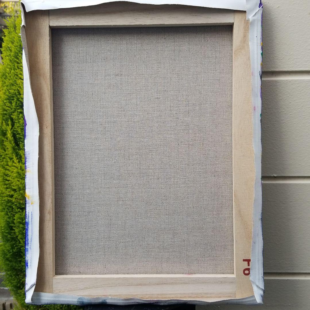 キャンバス油絵　専用　カラフルなたてがみの かわいいライオン