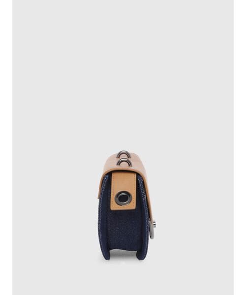 DIESEL デニム レザー ショルダーバッグ