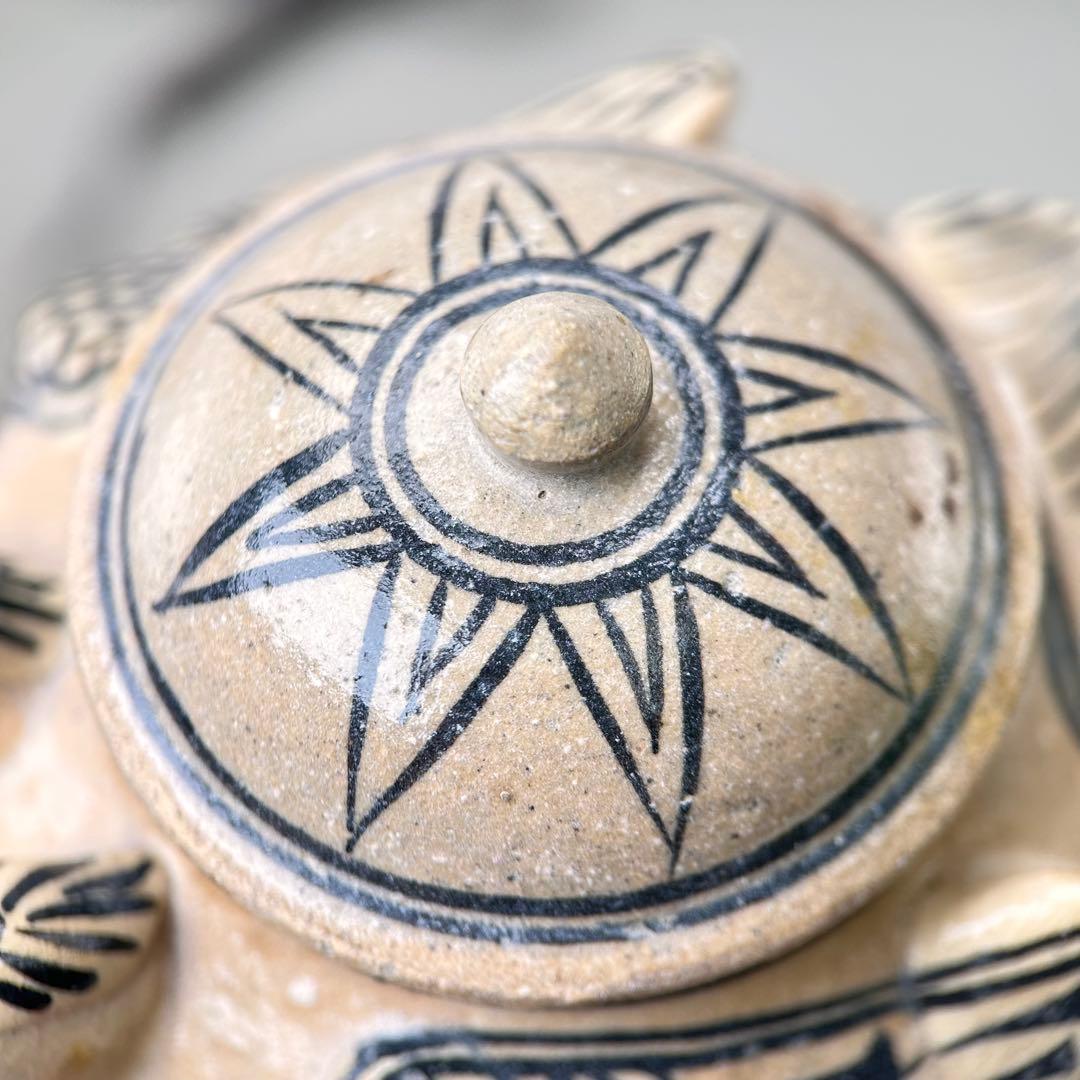 A065【タイ・骨董】宋胡録（スンコロク）鉄絵 小壺（1301年~1600年）