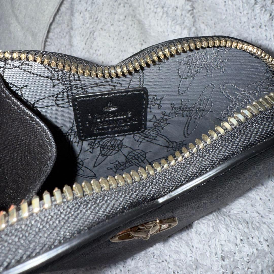 Vivienne Westwood ハート ショルダーバッグ ブラック