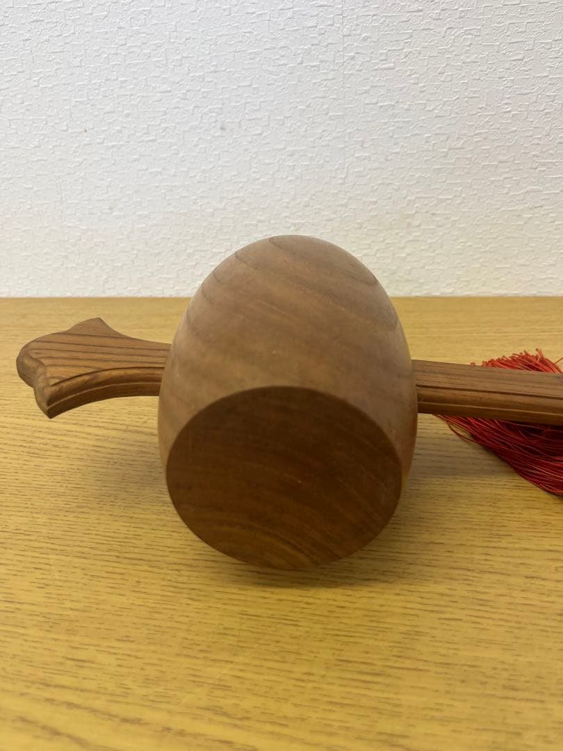 昭和レトロ　屋久杉　打出の小槌　縁起物　インテリア　置物　アンティーク