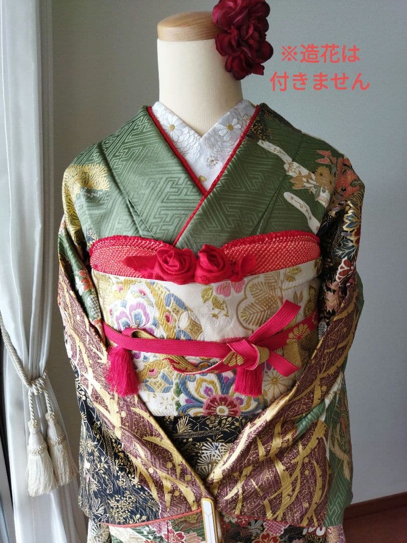 ゆたろう様　398.振袖7点セット　正絹　フルセット　成人式