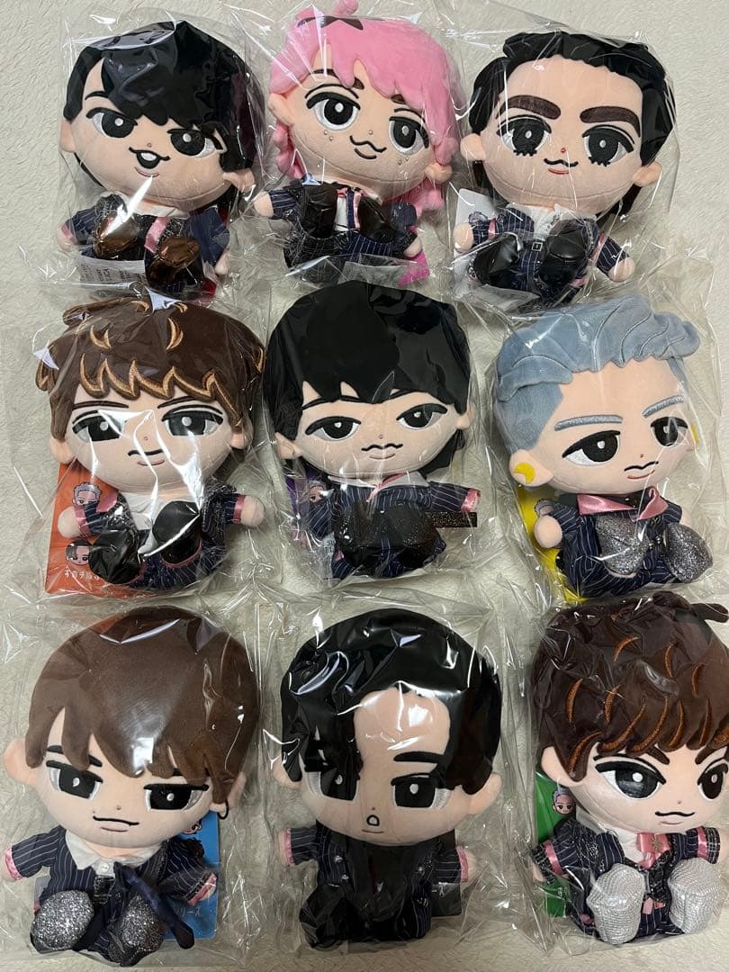 すのチル　Man ぬいぐるみ 9人セット ぶら下がらないシリーズ