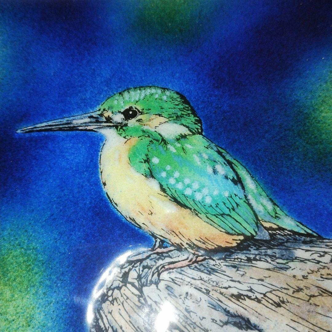 カワセミの七宝焼