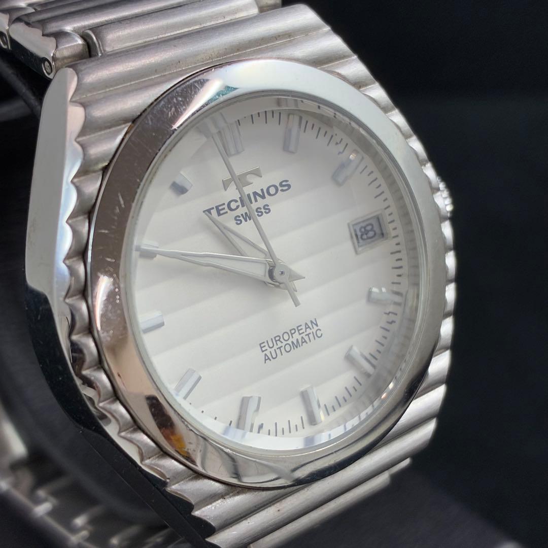 美品　オールドテクノス　スケルトン　ヨーロピアン オートマチック　メンズ　腕時計