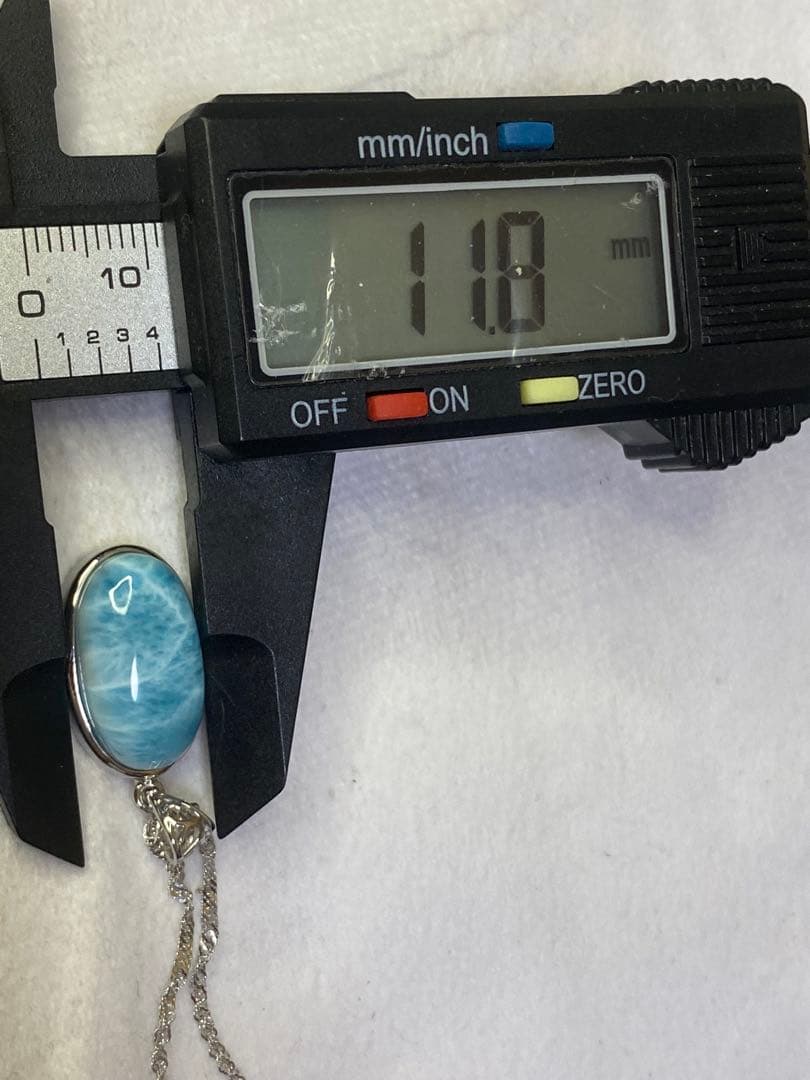 ラリマー　高品質　s925シルバー ペンダントトップ　ドミニカ共和国産