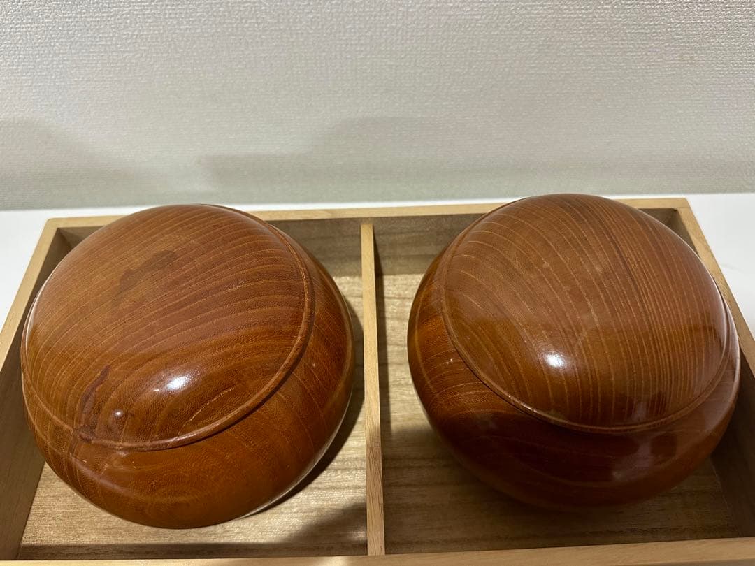 碁石　蛤　9mm 碁笥、碁器箱付き