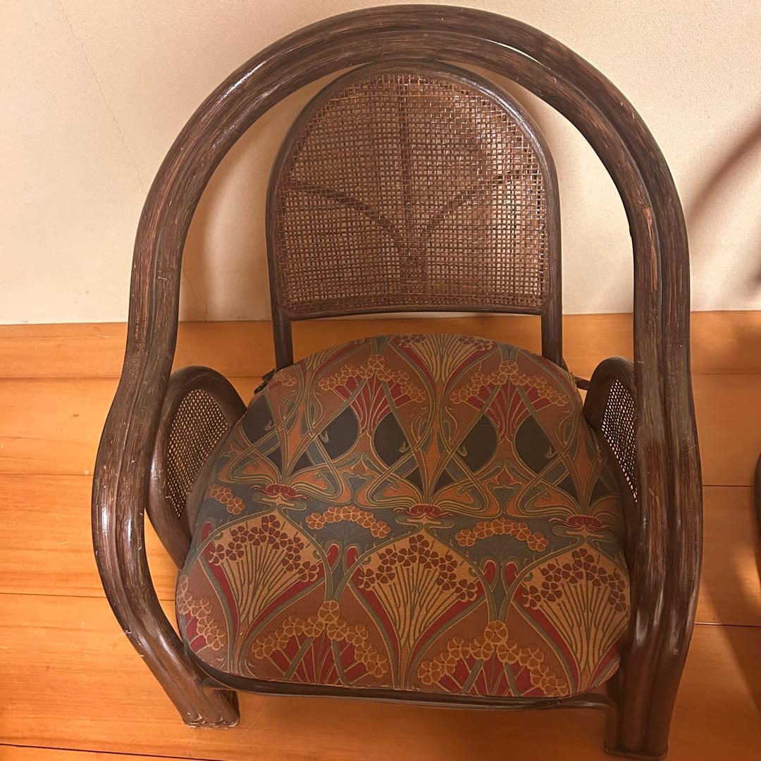 ラタン　1人掛け座椅子(×3)