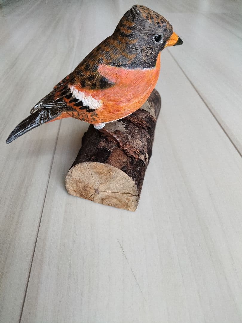 アトリのバードカービング