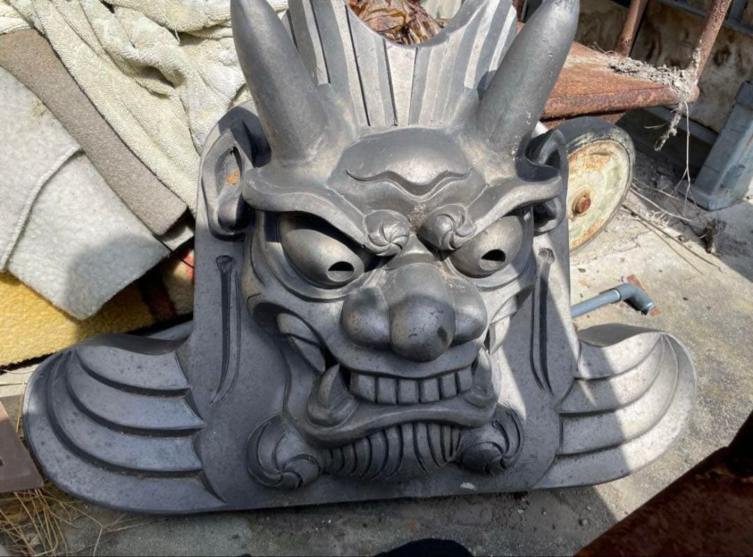【美品】大迫力　鬼瓦