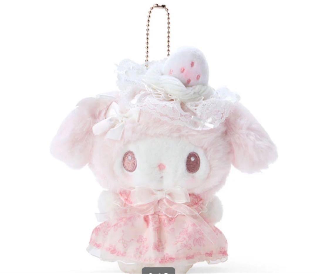 【土日限定値下げ】マイメロディ 白いちごのティータイム マスコット マイメロ