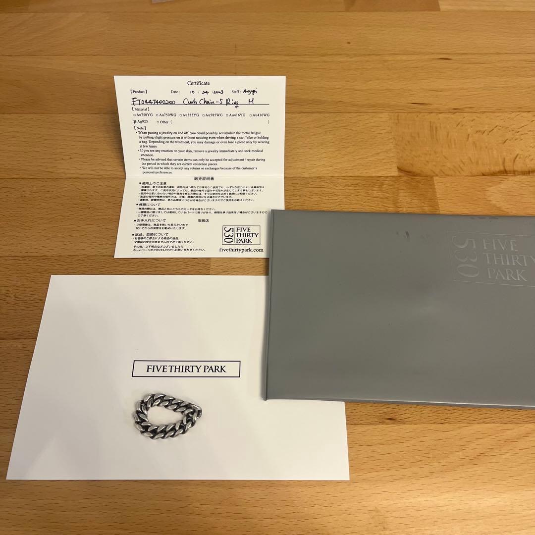 アクセサリー 530park Curb Chain-S Ring 925