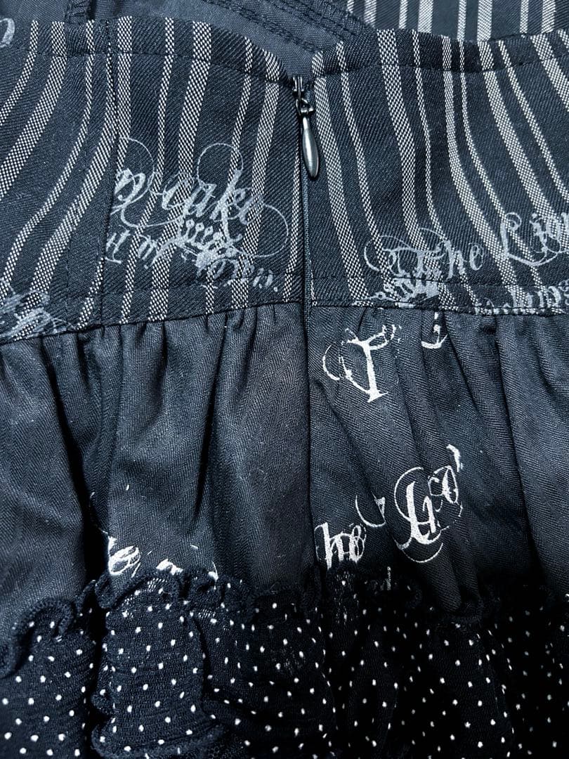 h.NAOTO FRILL フリル　レース　コルセット　スカート　編み上げ　黒