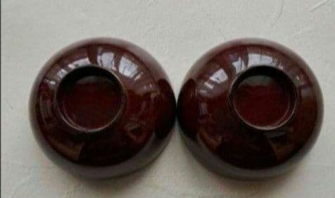 y.e様　ご予約品です 江戸時代　栗色 蓋付き椀　7客+フレームセット