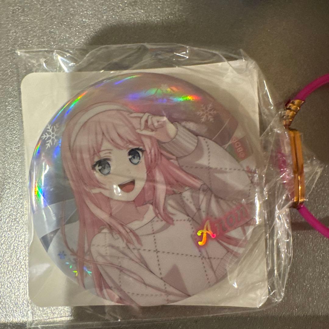 バンドリ オーロラ箔押しビッグ缶バッジ 千早愛音 GiGO限定