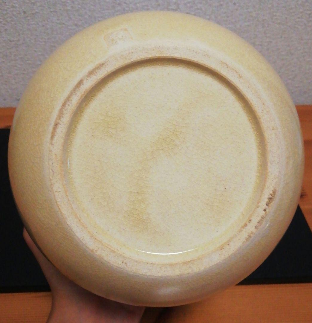 アキ　十四代　沈寿官作　薩摩焼　花図　水指　共箱　茶道具