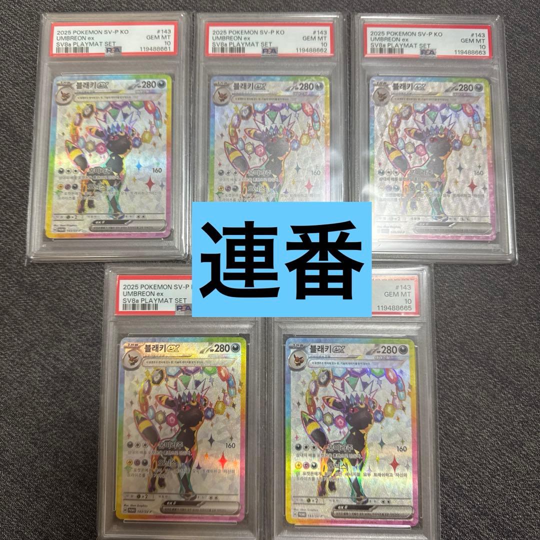 PSA10 ブラッキーex 韓国　テラスタルフェスex 5枚