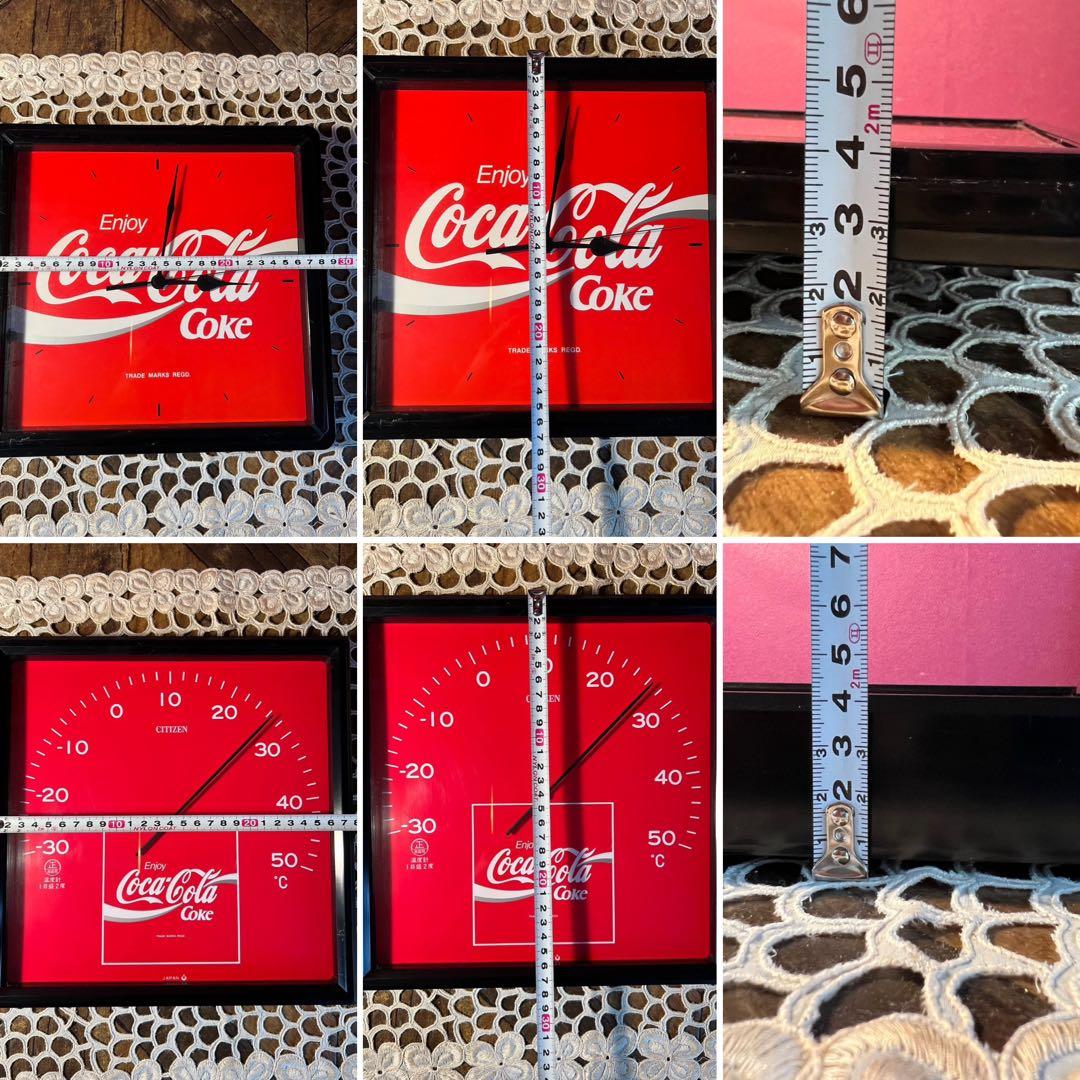 希少 コカコーラ 時計 温度計 セット インテリア アンティーク レトロ 当時物