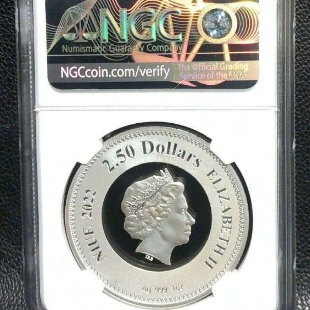 【最高鑑定】 エリザベス2世 追悼記念 NGC PF70 1オンス銀貨 純銀