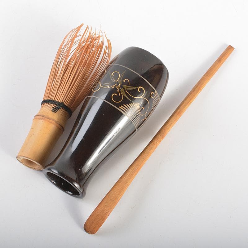 茶道具　利休茶箱　色絵猪文茶碗　振出など　六点　一式　M　R7071