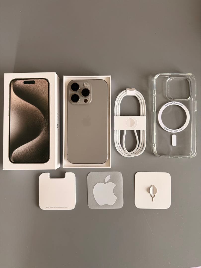 【美品】iPhone 15 Pro 128GB ナチュラルチタニウム