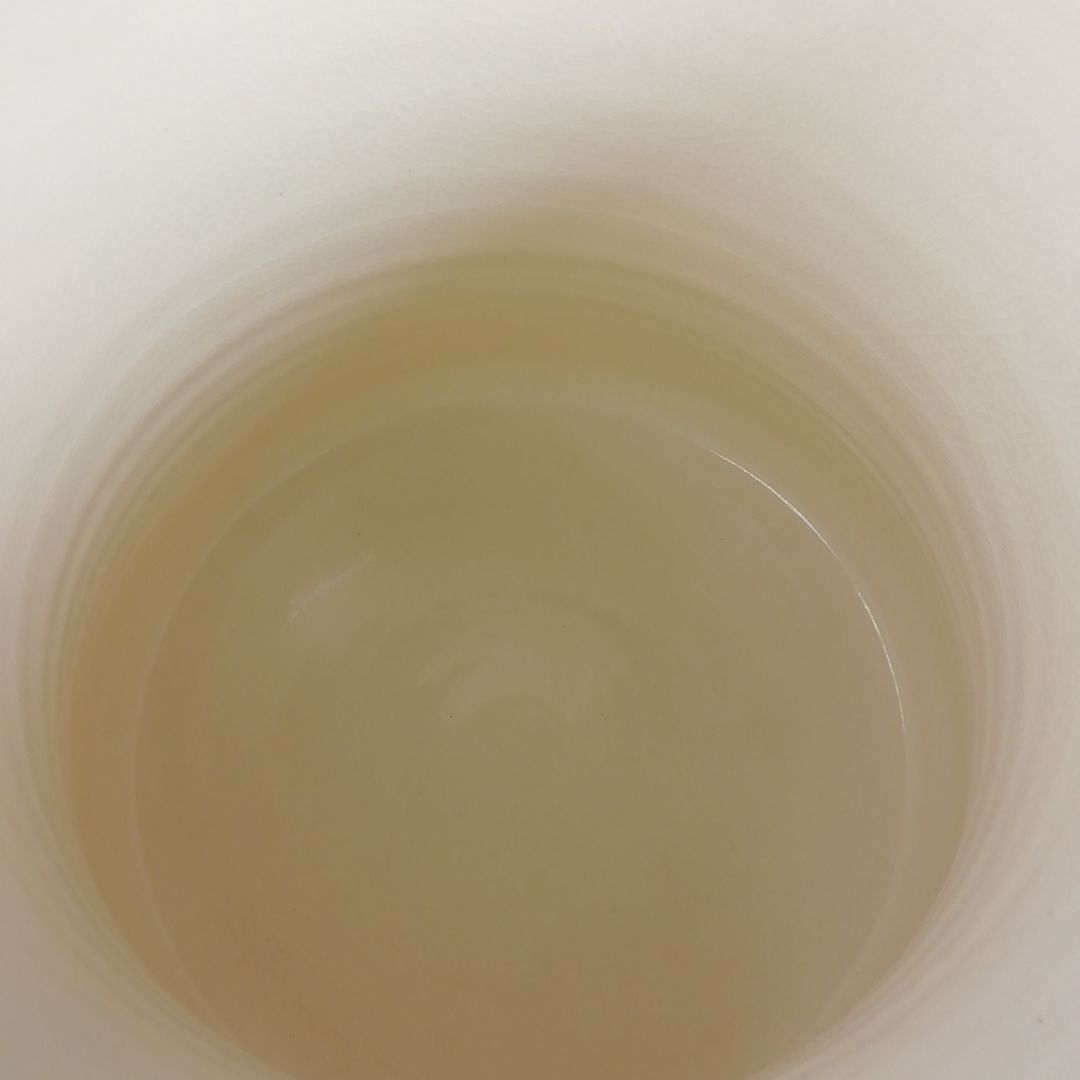 Ｗ３４　水指　『鼓形』『地紙四季草花』『山岡善昇 造』　共箱　茶道具