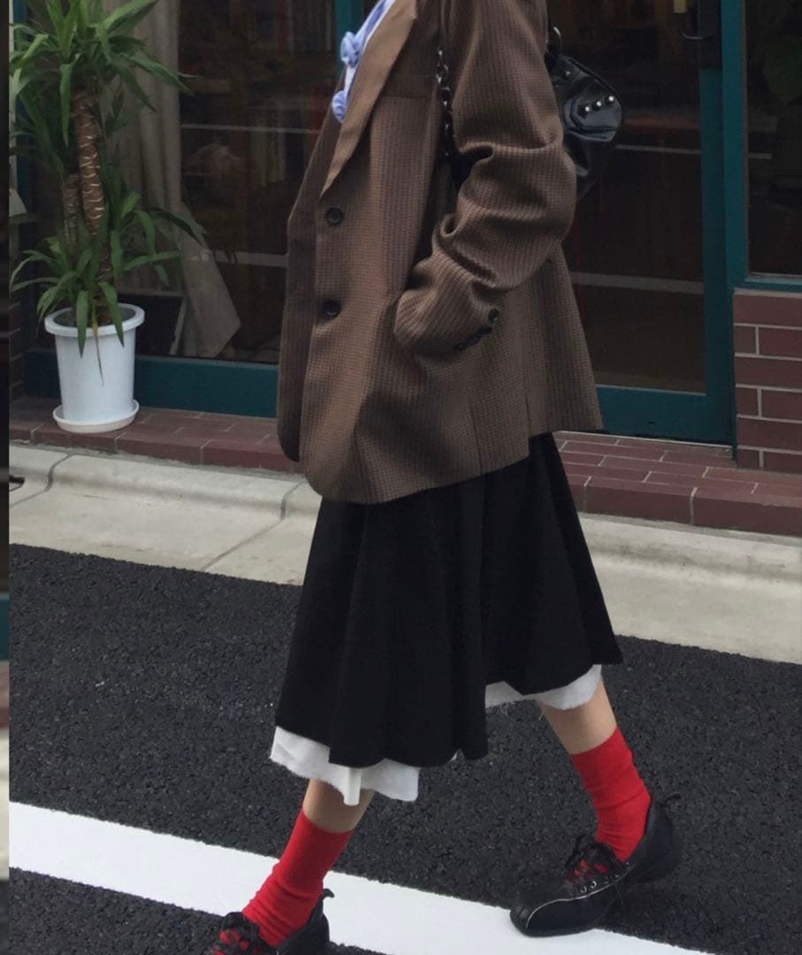 スカート Judin Belted layered pleats midi skirt