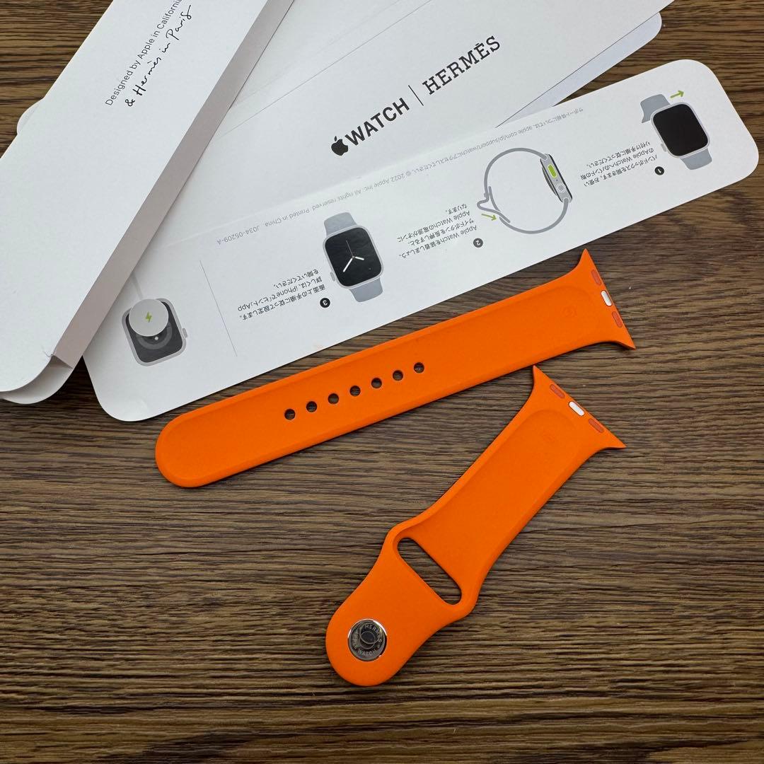 2462 Apple Watch エルメス　オレンジ　スポーツバンド　シリコン