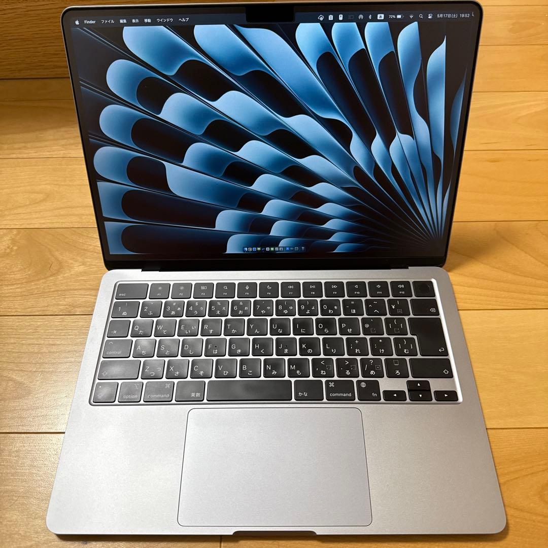 【美品】MacBook Air M2 スペースグレイ バッテリ容量100%