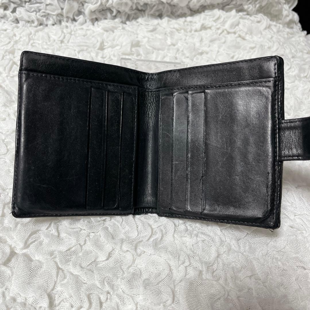 CHANEL✨シャネル キャビアスキン 折り財布 ココマーク ブラック