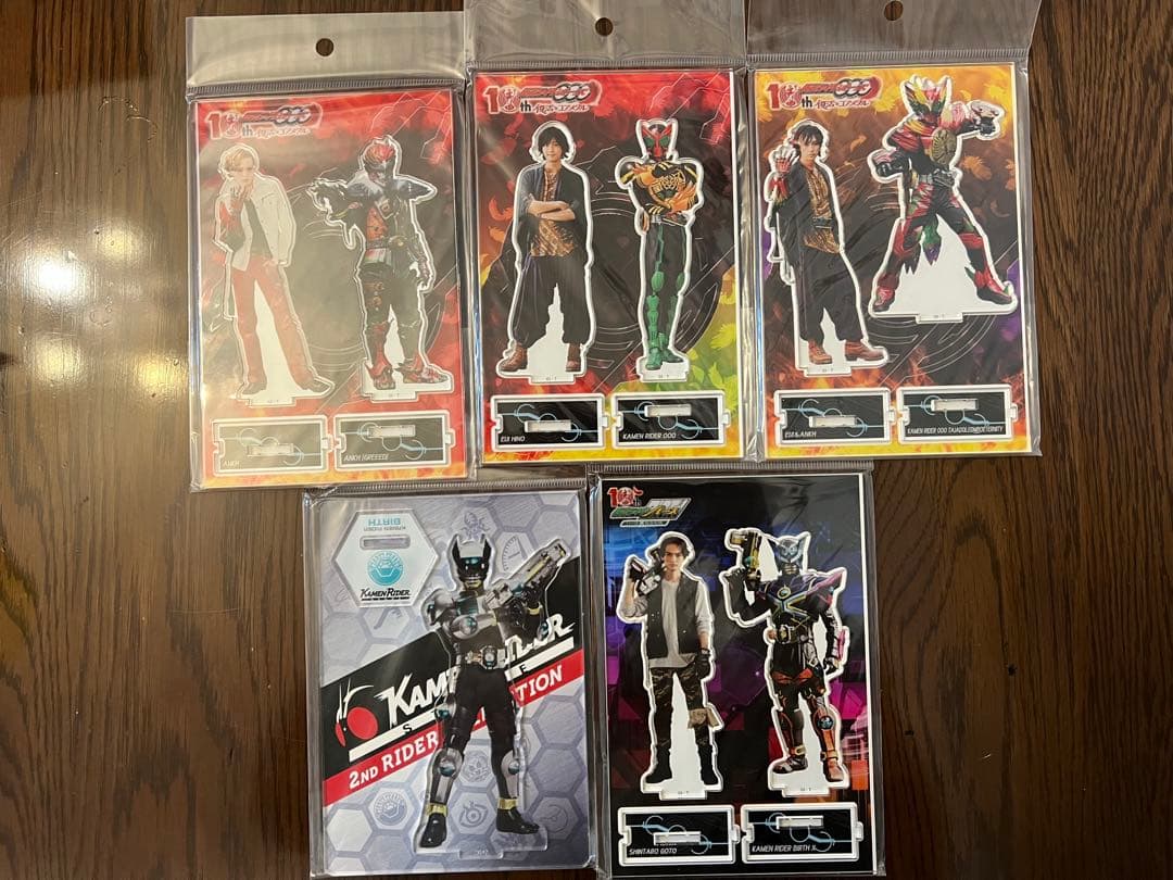 仮面ライダー 10周年記念 アクリルスタンド 5セット
