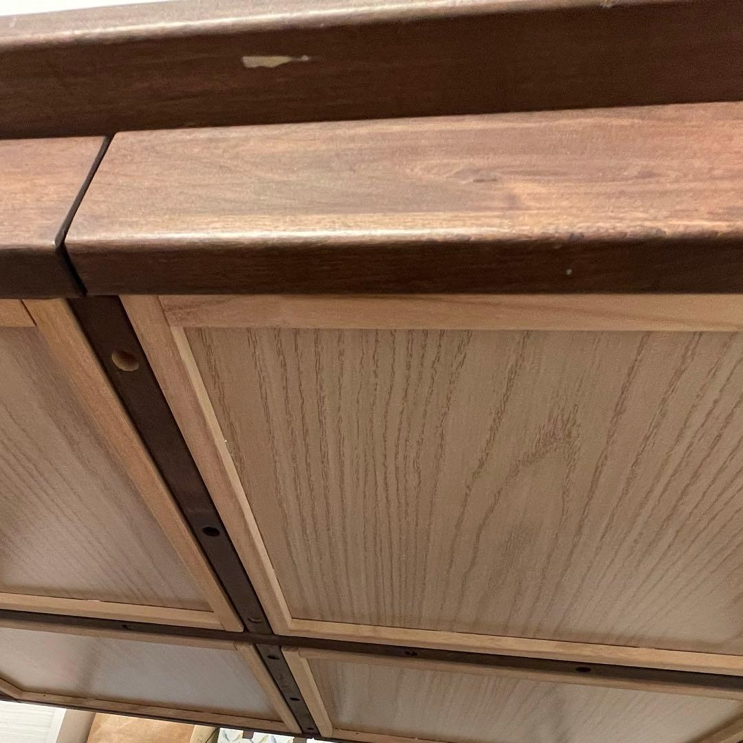 ダイニングテーブル　ウォールナット調　引き出し付き