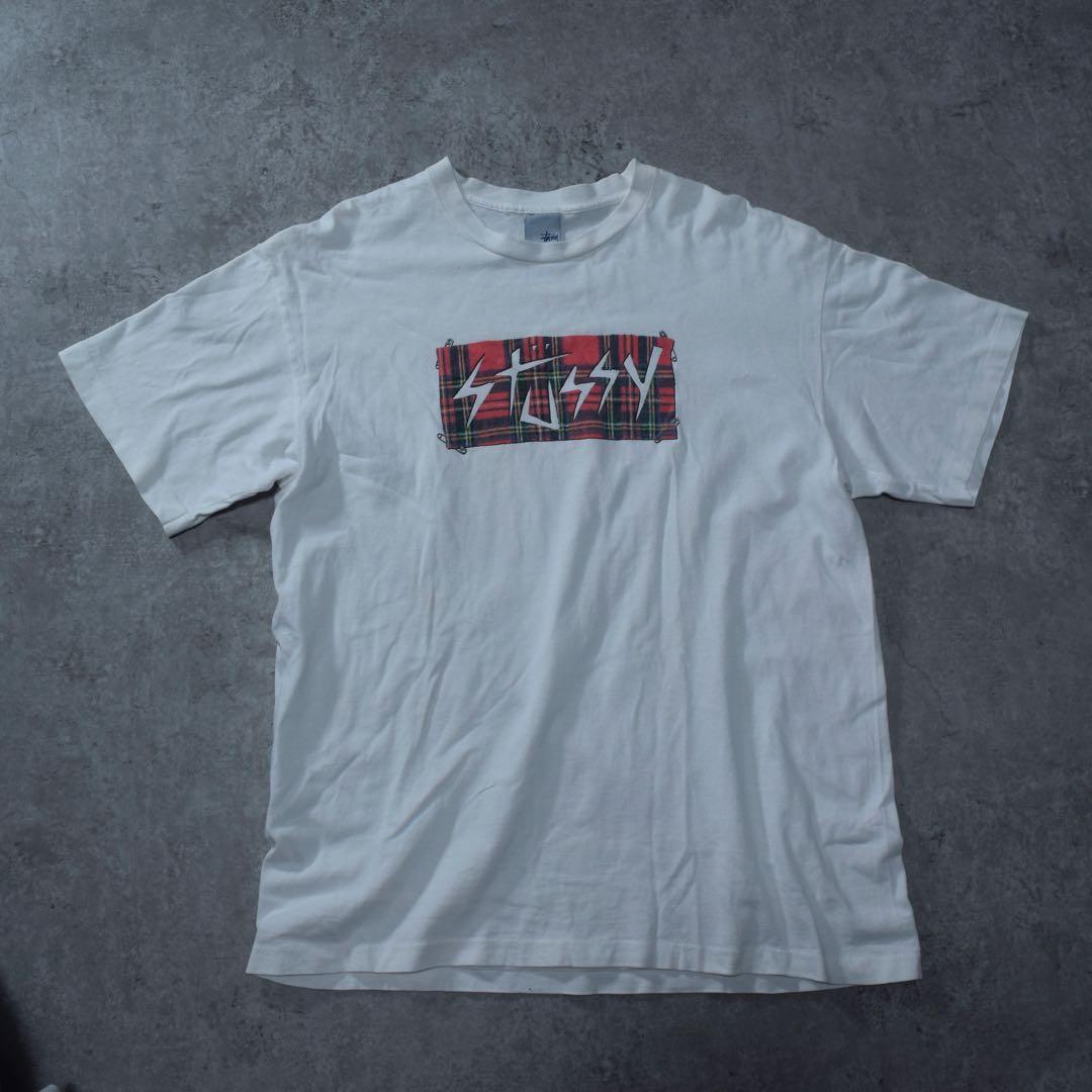 old STUSSY 90s USA製 プリントTシャツ kissオマージュロゴ
