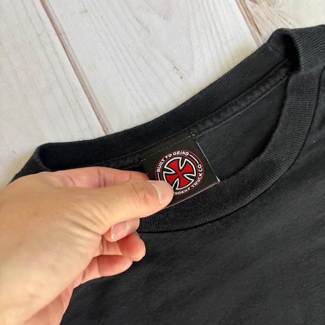 Independent アイアンクロス ロンT 再販不可 黒 L