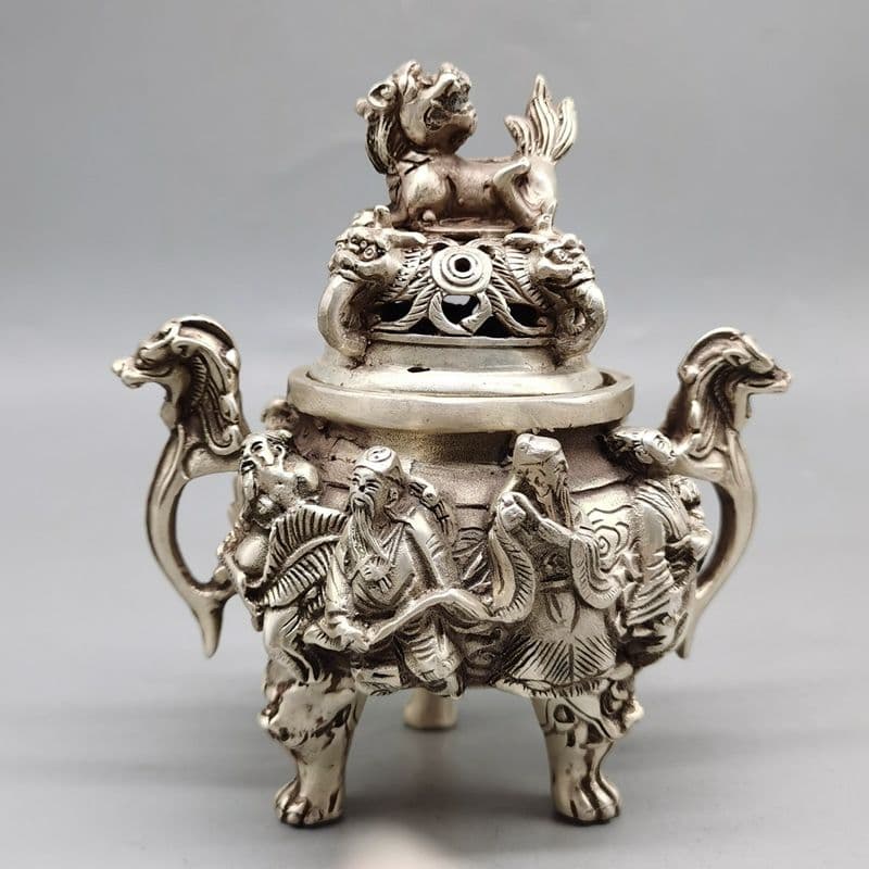 八仙香炉 銅 細工 美術品 茶道具 香道具 装飾品 工芸品 置物