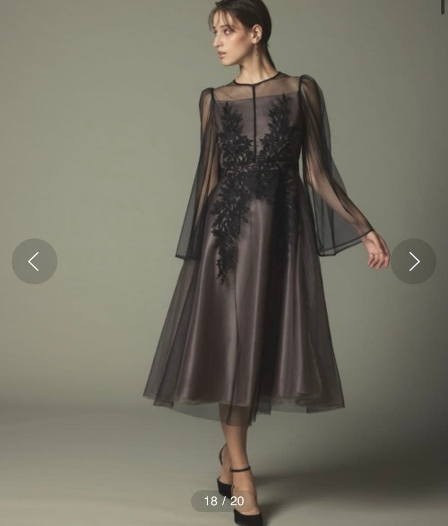 YUMI KATSURA for CELFORDエンブロイダリーチュールドレス