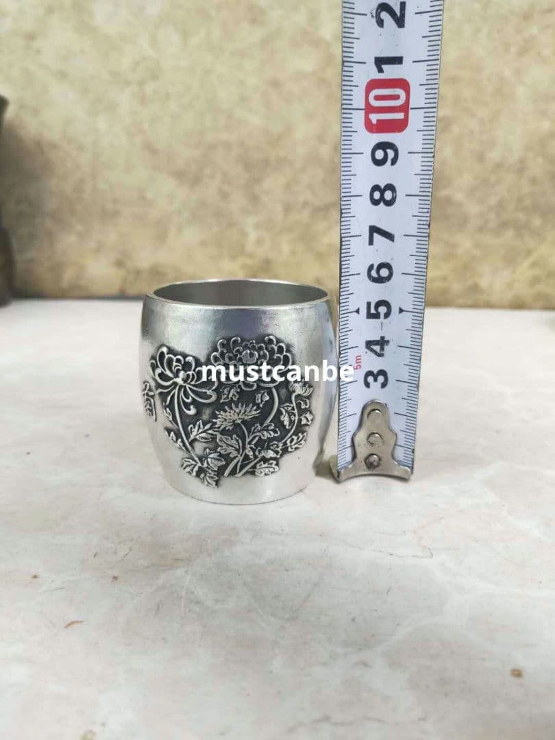 銅 細工 梅蘭竹菊 湯飲み 茶道具 装飾品 工芸品 置物