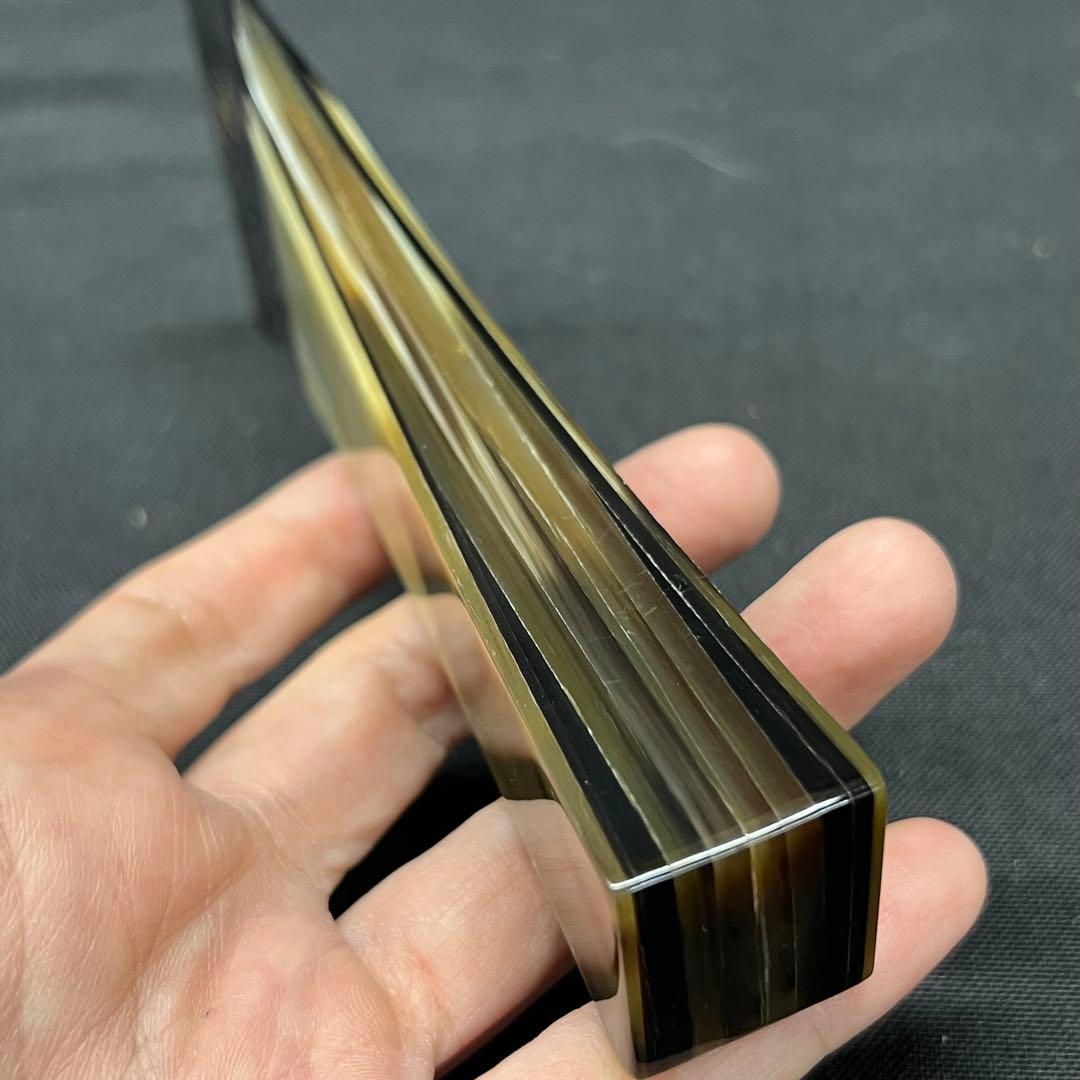 B2【used】三味線　撥　バチ　べっ甲　鼈甲　ケース入り