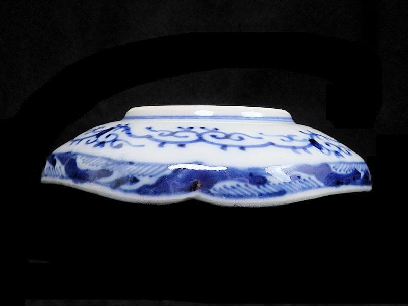 大聖寺伊万里 　毘沙門亀甲紋に松竹梅の図 縁高角皿　5枚　C775AS-BUj