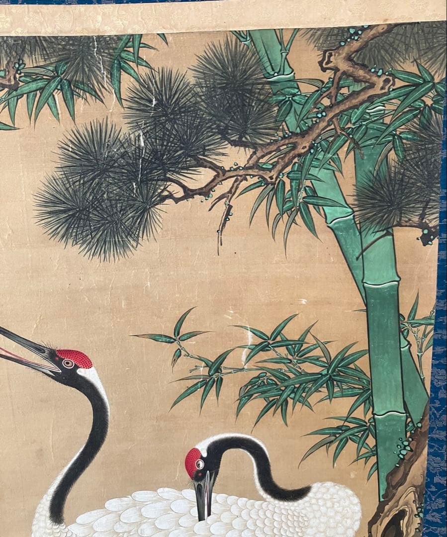 双鶴大幅掛軸