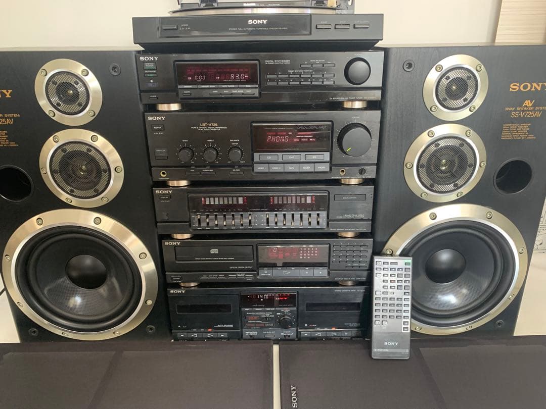 SONYシステムコンポLBT-V725内蔵BT変更可能中古レコード付き