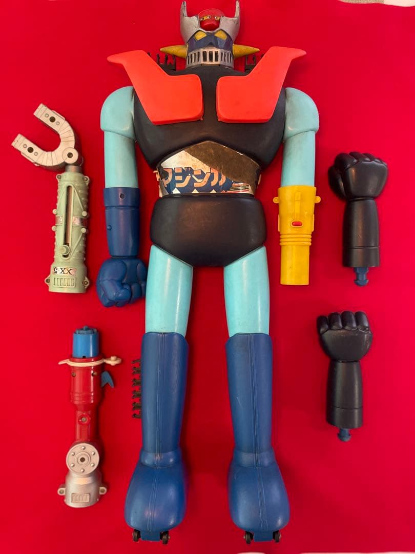 当時物ポピー製ジャンボマシンダーのマジンガーＺとその付属品いろいろ