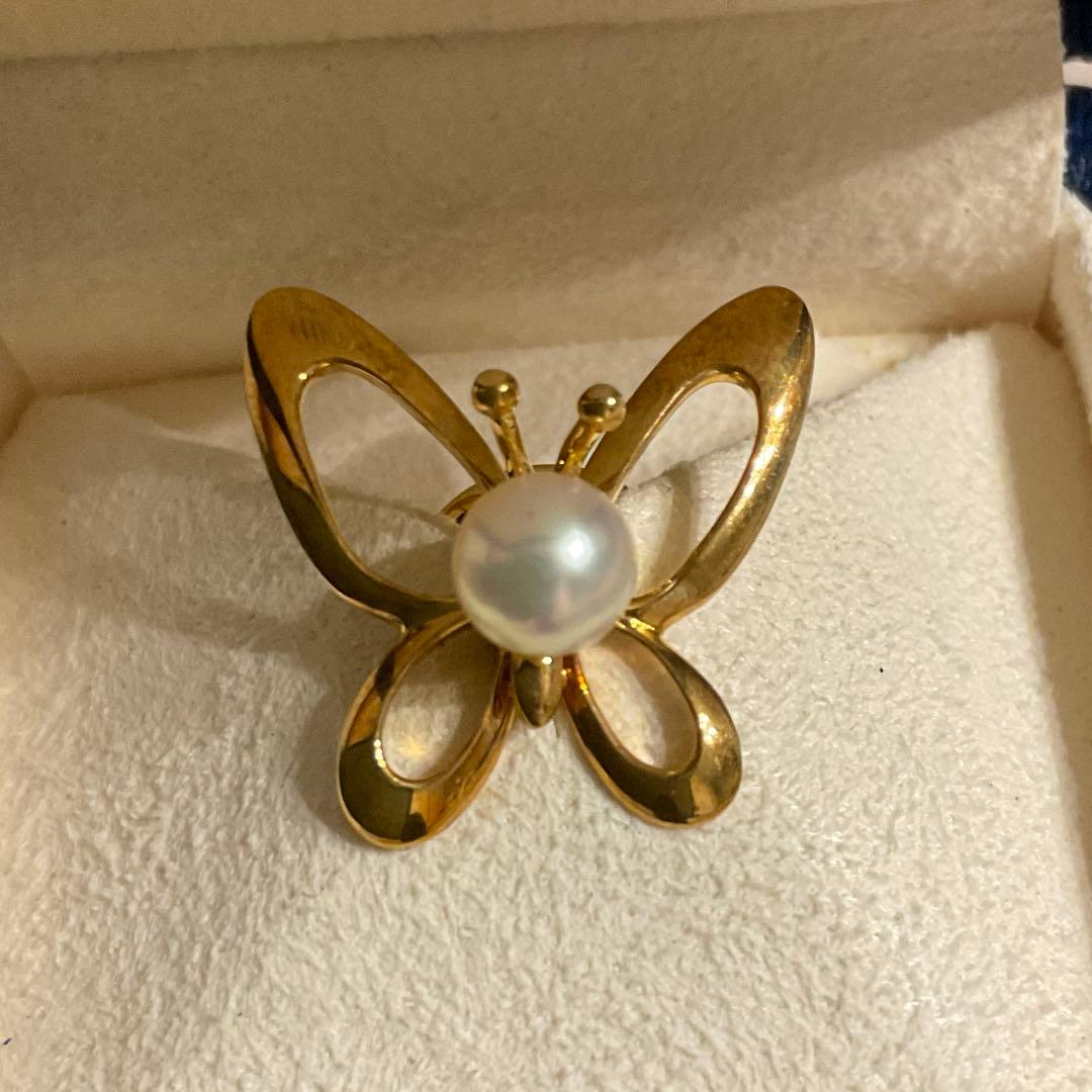 MIKIMOTO　ミキモト　ブローチ　蝶