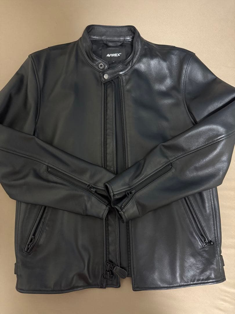 AVIREX ライダースジャケット　ラムレザー