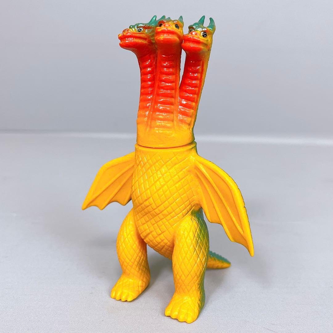 【激レアソフビ】当時物　ブルマァク　キングギドラ　ミドルサイズ　ツノ折れ無し
