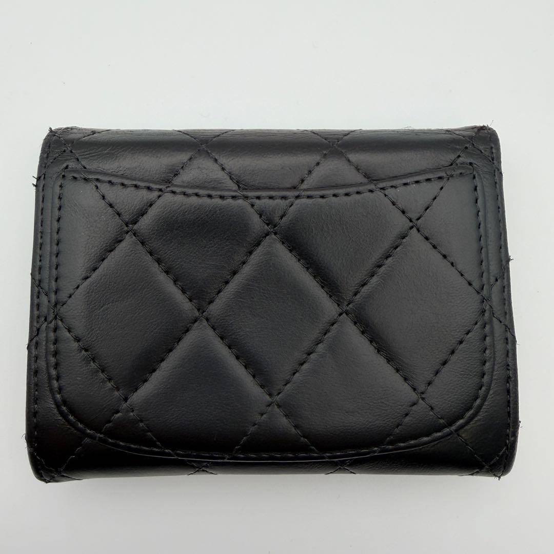 シャネル 財布 マトラッセ ラムスキン コンパクト 入れ カードケース