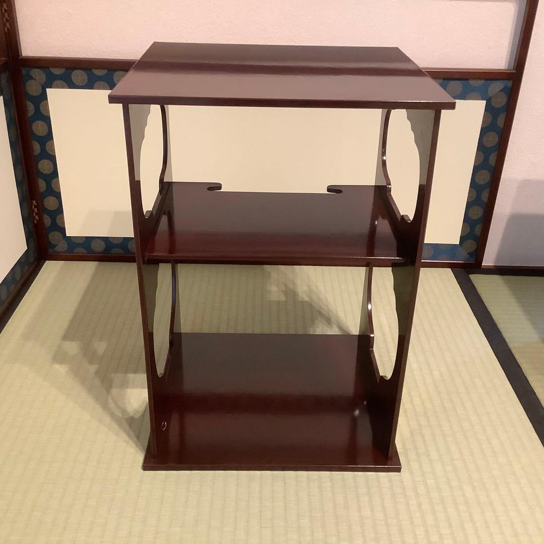 岡本陽斎　溜塗　水指棚